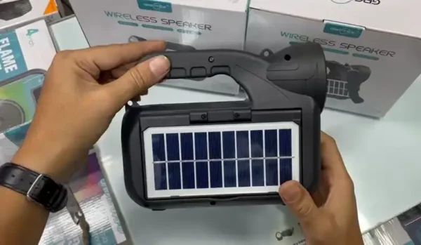 Rechargable Wireless Speaker With Light and Solar Panel