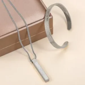 Ayatul kursi Siver breslet + locket combo